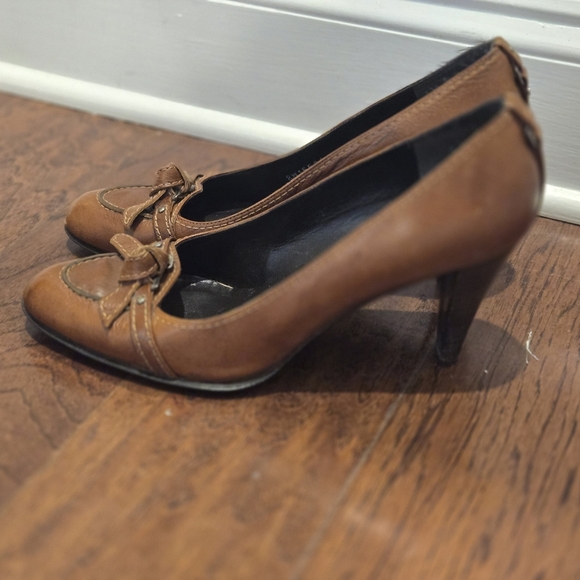 Stuart Weitzman Brown Leather High heel Pumps Shoes Size 9M - Picture 2 of 9